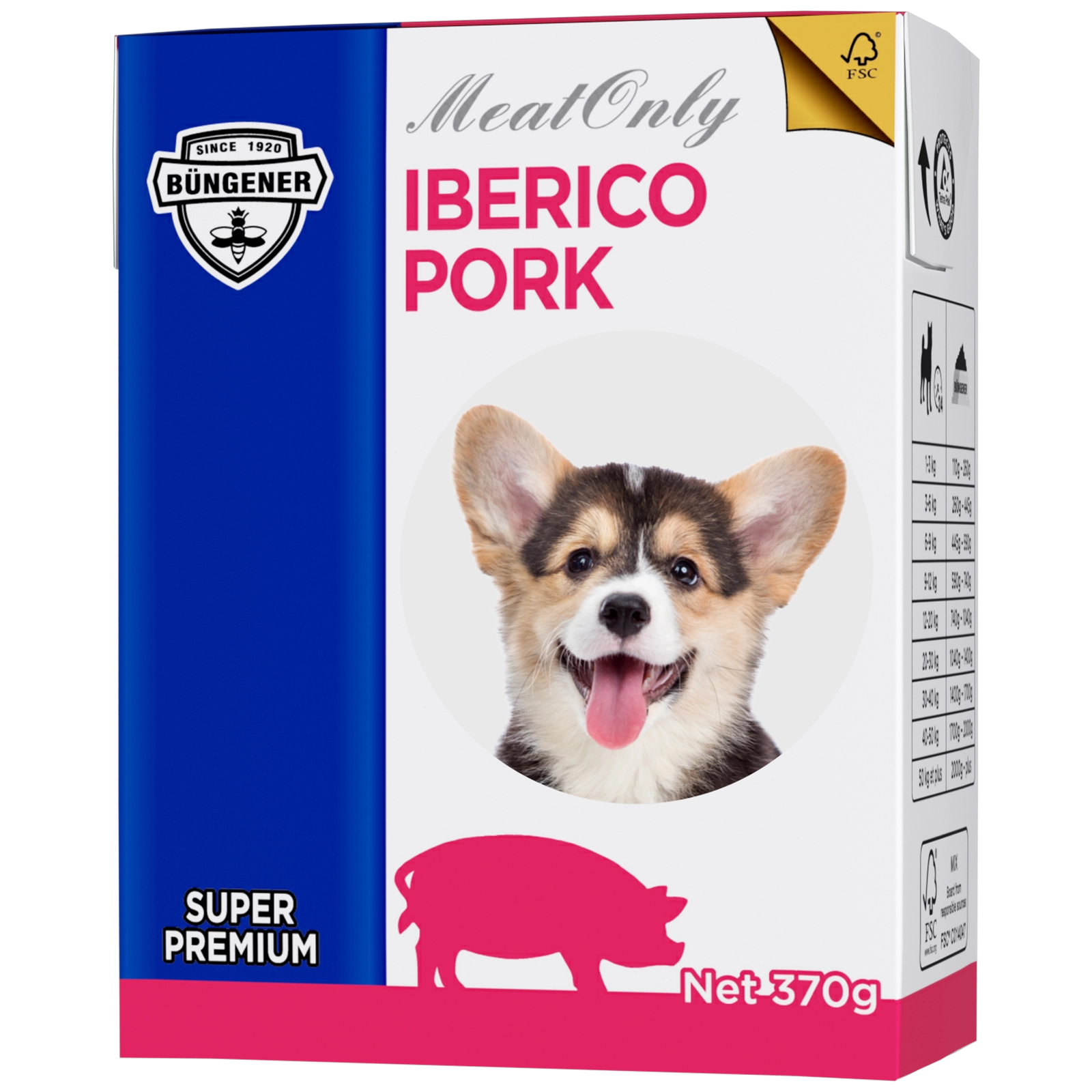 Büngener Meatonly Tetra Recart Food Wet - Iberico Carnea de porc
